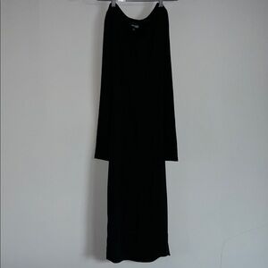 Long Black dress with long sleeves and back slit
